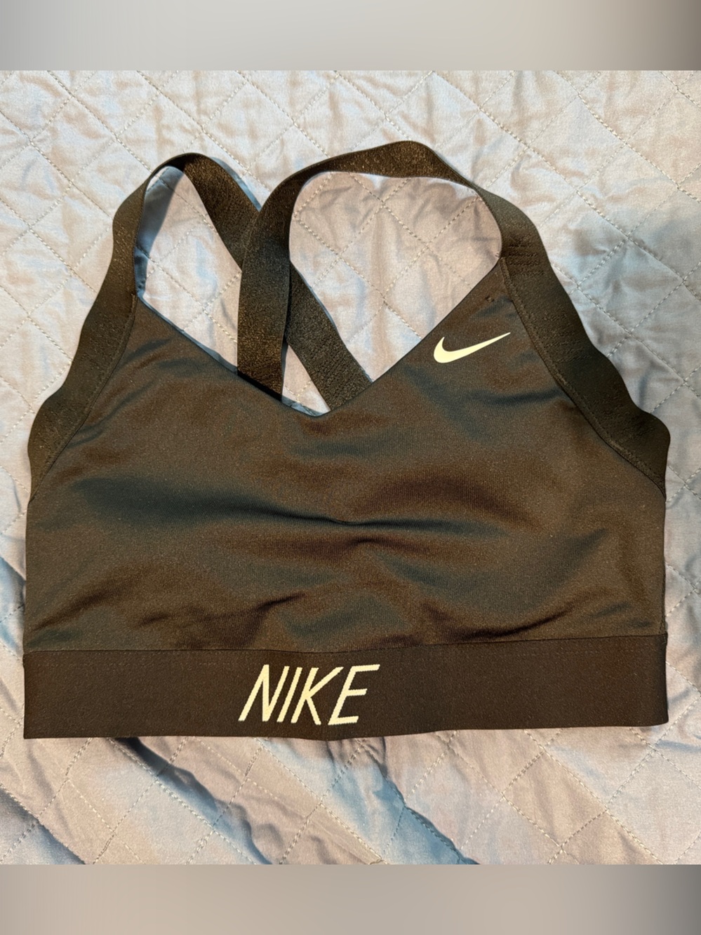 Nike Black and White Crossback Sports Bra